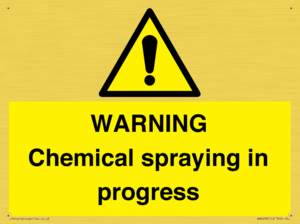 WARNING Chemical spraying in progress